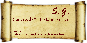 Segesvári Gabriella névjegykártya