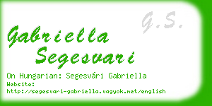 gabriella segesvari business card