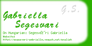 gabriella segesvari business card